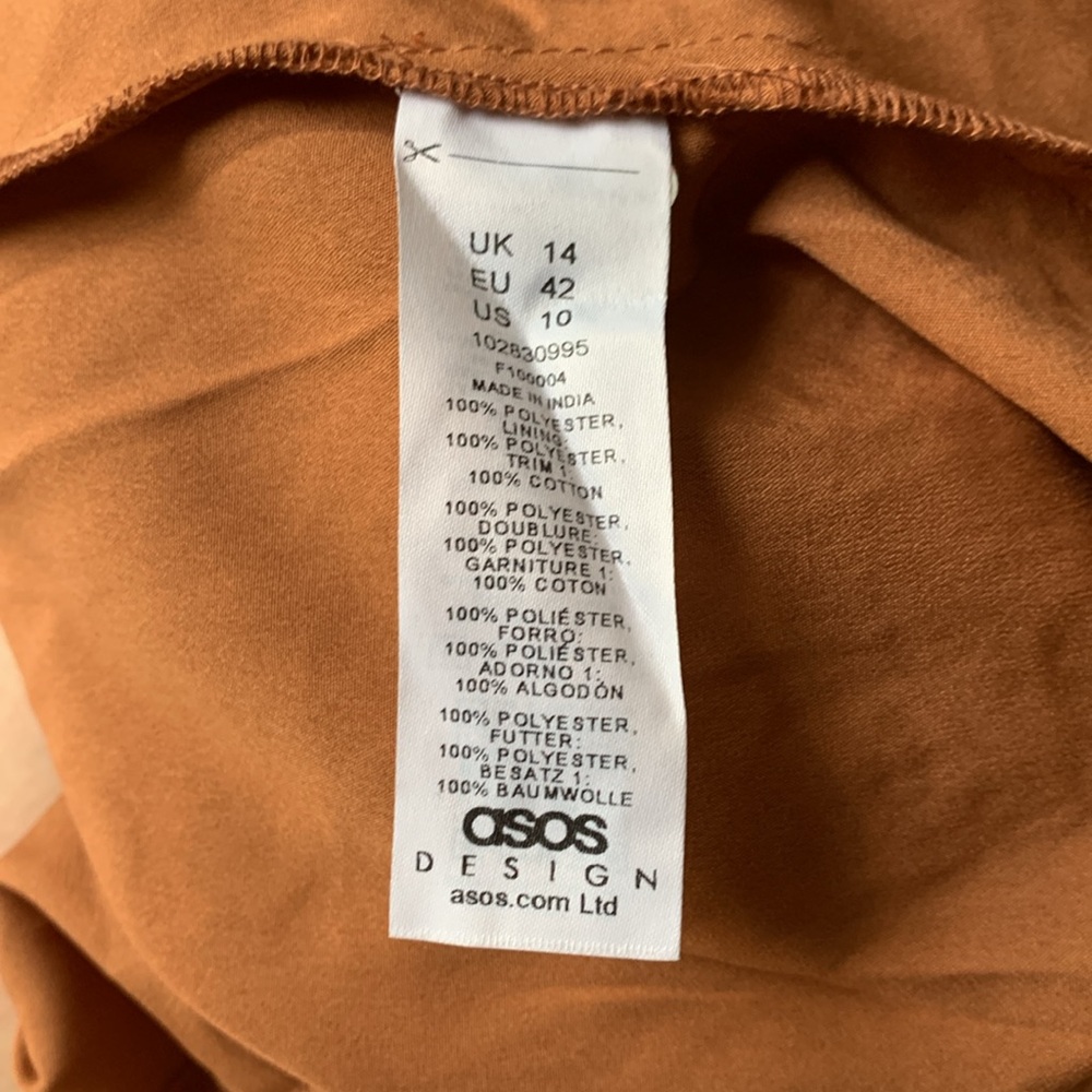 BNWT ASOS RUST / ORANGE BOHO DRESS - Picture 14 of 14